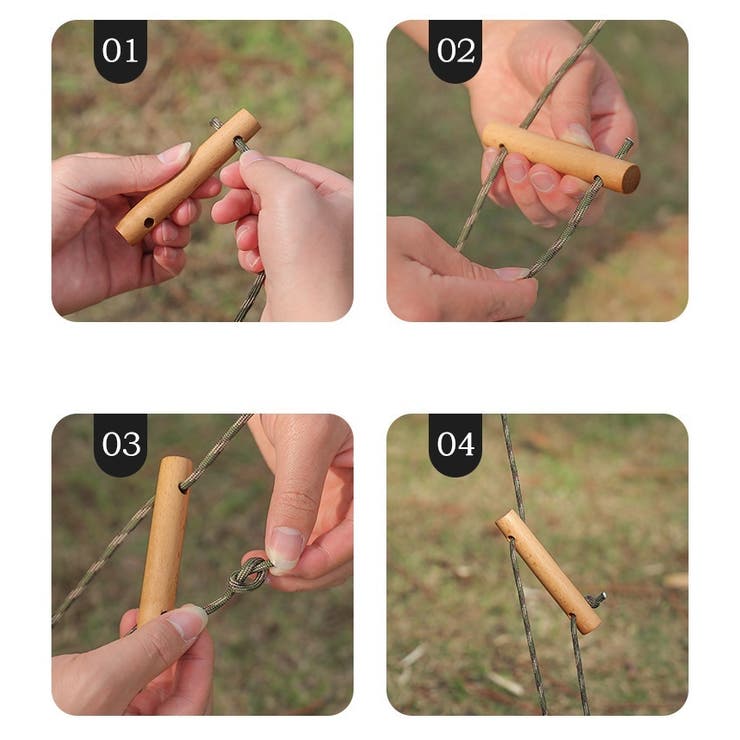 ロープテンショナー 4個セット 木製 | PlusNao | 詳細画像6 