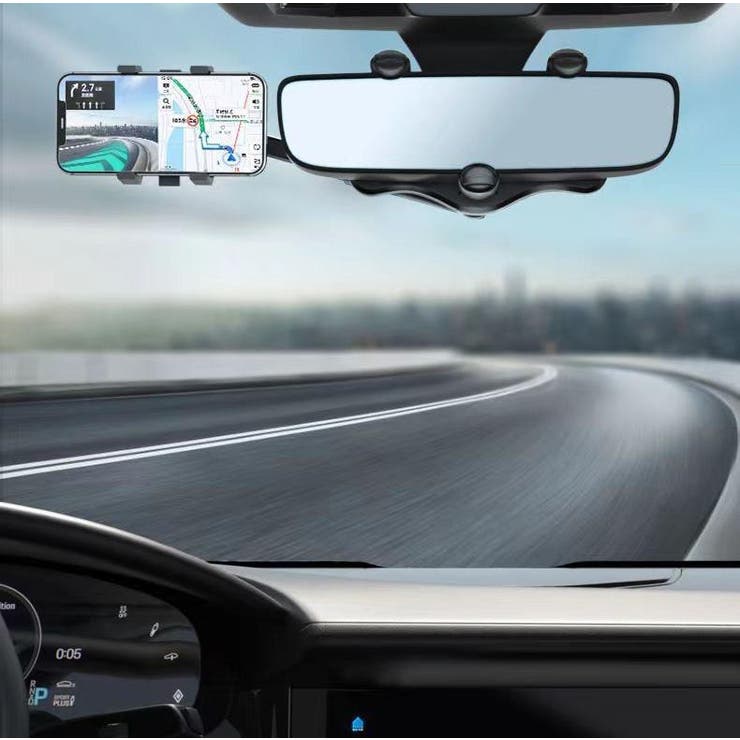 スマホホルダー 車用 バックミラー取り付け | PlusNao | 詳細画像5 