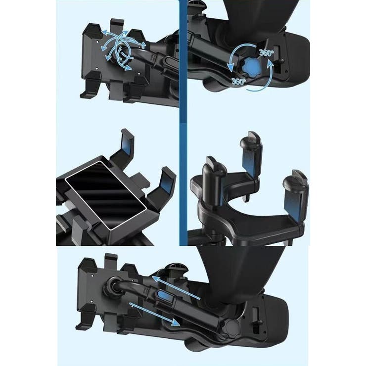 スマホホルダー 車用 バックミラー取り付け | PlusNao | 詳細画像9 