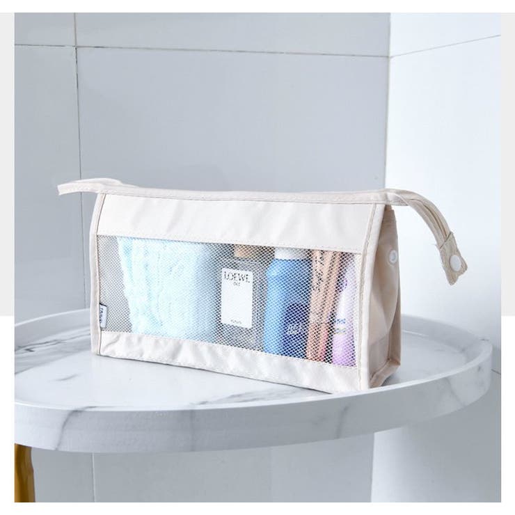 化粧ポーチ コスメポーチ メッシュ | PlusNao | 詳細画像3 