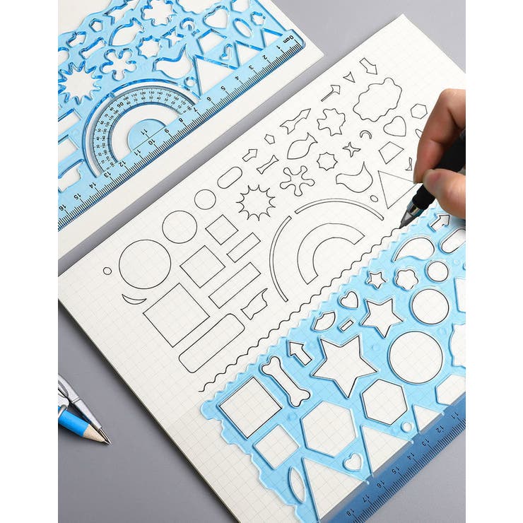 製図テンプレート 7点セット お絵描き定規 | PlusNao | 詳細画像4 