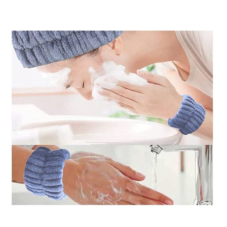 洗顔用ヘアバンド 洗面用ヘアバンド 洗顔用リストバンド | PlusNao | 詳細画像2 