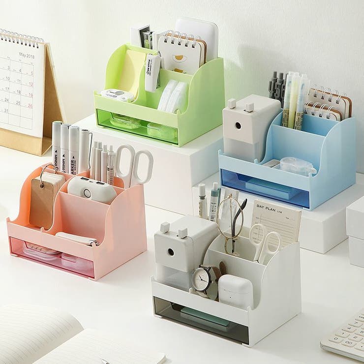 デスクオーガナイザー 引き出し付き ペン立て | PlusNao | 詳細画像4 