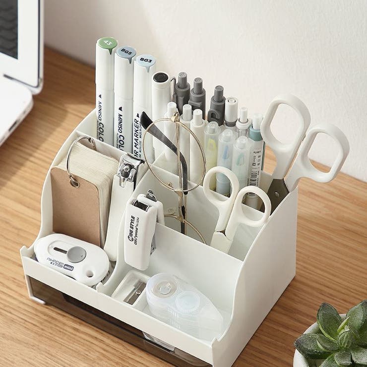 デスクオーガナイザー 引き出し付き ペン立て | PlusNao | 詳細画像9 