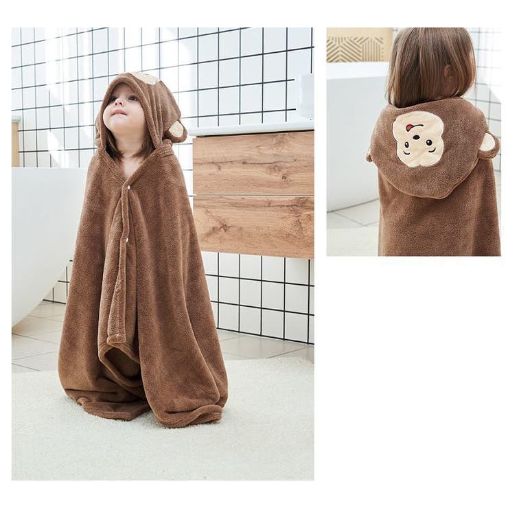 湯上りタオル フード付き バスタオル | PlusNao | 詳細画像5 