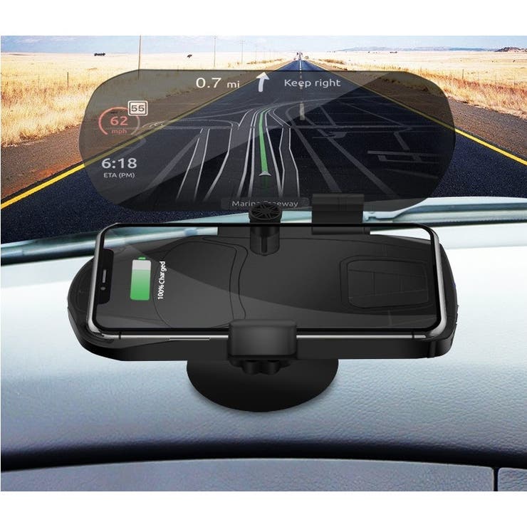 車用ワイヤレス充電器 ワイヤレスチャージャー 車用スマホホルダー | PlusNao | 詳細画像2 