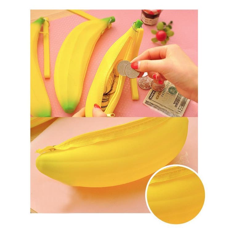 ミニポーチ バナナ型 ペンケース[品番：FQ000219750]｜PlusNao