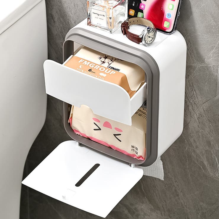 トイレットペーパーホルダー ペーパータオルホルダー ティッシュケース | PlusNao | 詳細画像9 