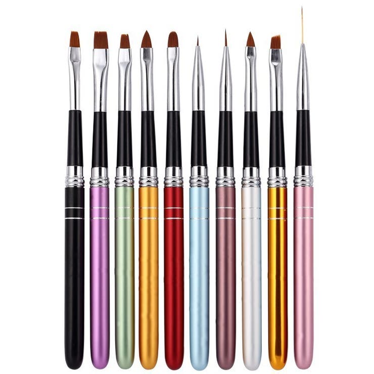 ネイルアートブラシ 10本セット ジェルネイル | PlusNao | 詳細画像2 