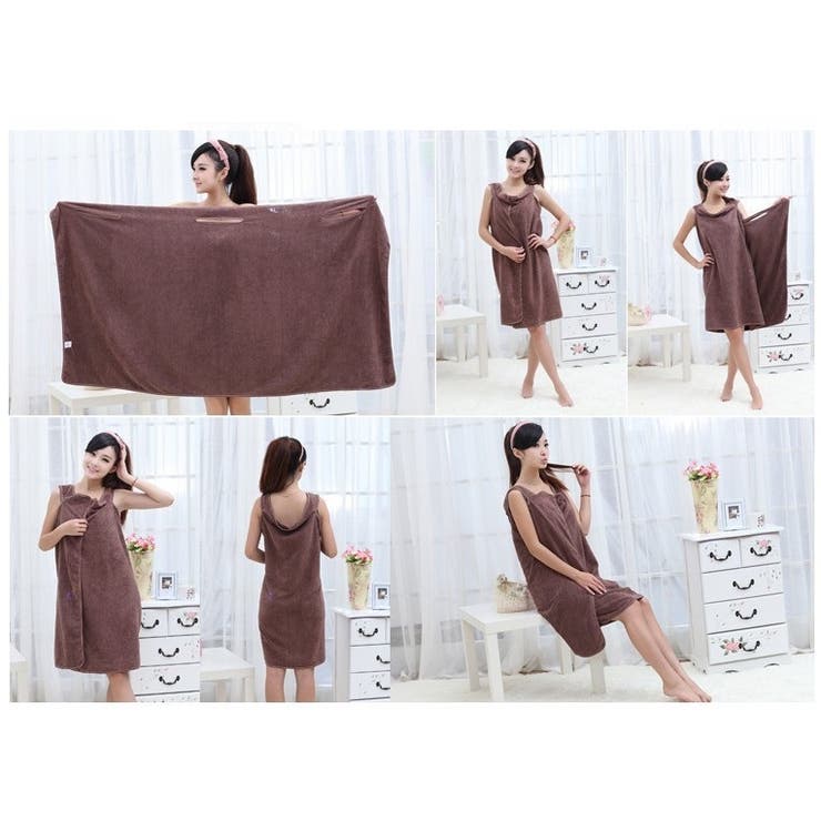 バスローブ ラップタオル 着るバスタオル | PlusNao | 詳細画像8 