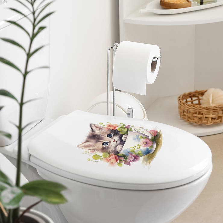 ウォールステッカー トイレステッカー ネコ | PlusNao | 詳細画像6 