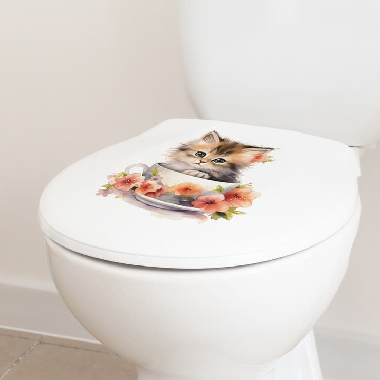 ウォールステッカー トイレステッカー ネコ | PlusNao | 詳細画像8 