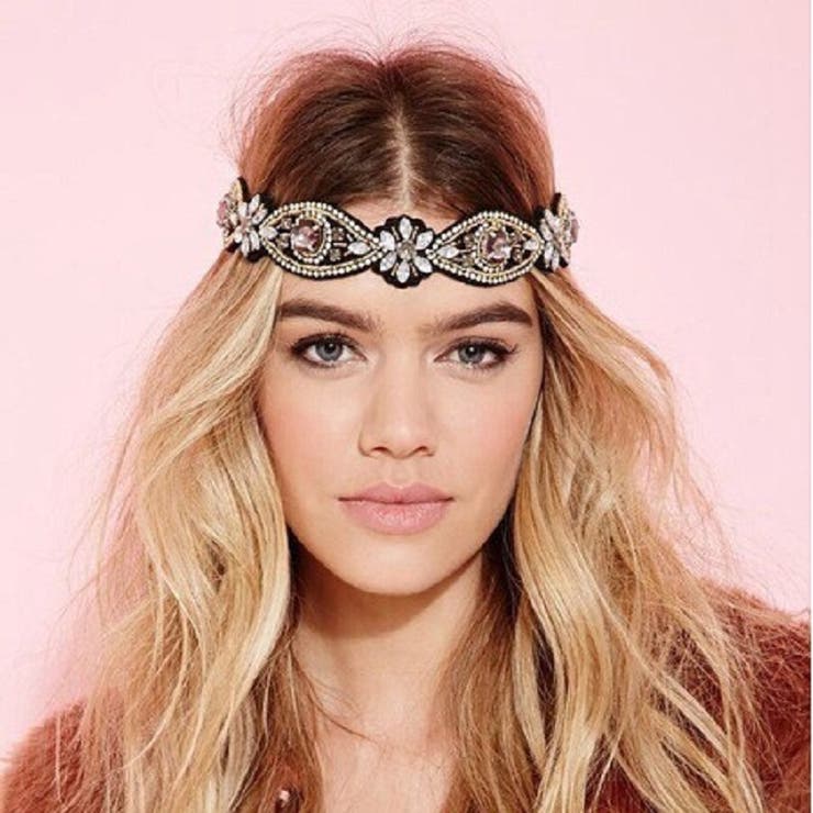 ヘアバンド ヘッドバンド ビジュー[品番：FQ000133050]｜PlusNao