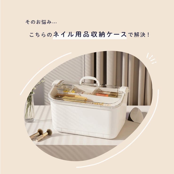 ネイル用品収納ケース 収納ボックス ネイルボックス | PlusNao | 詳細画像3 