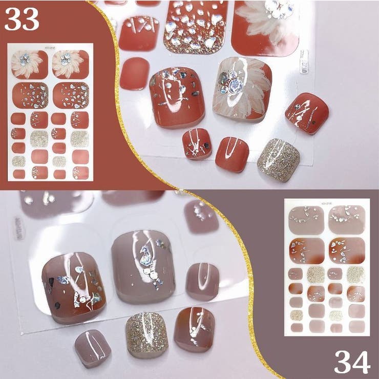 フットネイルシール ネイルステッカー ペディキュア | PlusNao | 詳細画像2 