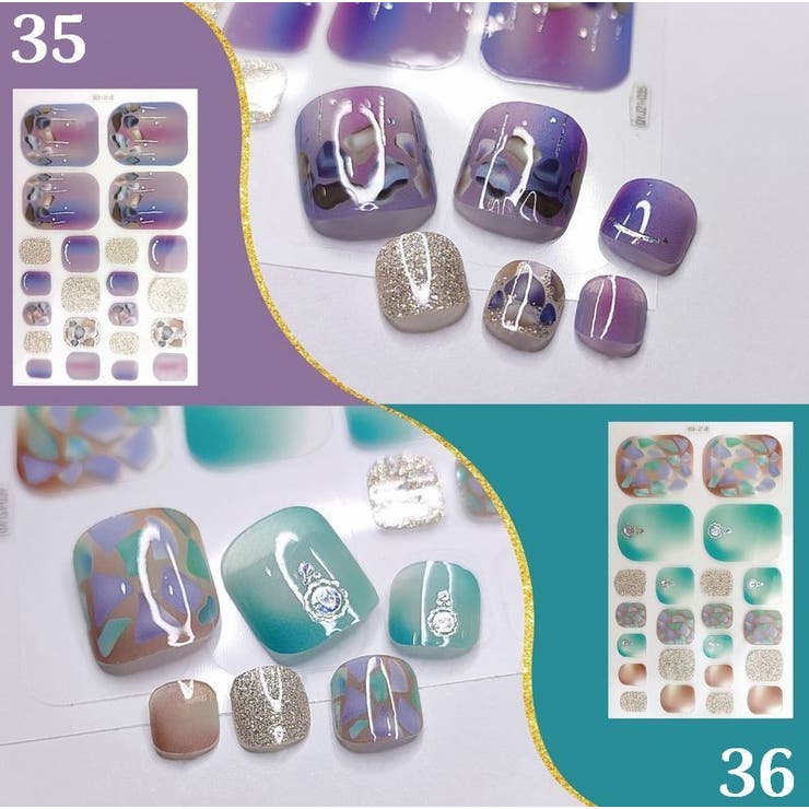 フットネイルシール ネイルステッカー ペディキュア | PlusNao | 詳細画像3 