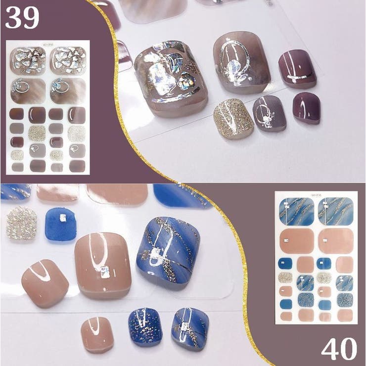 フットネイルシール ネイルステッカー ペディキュア | PlusNao | 詳細画像5 