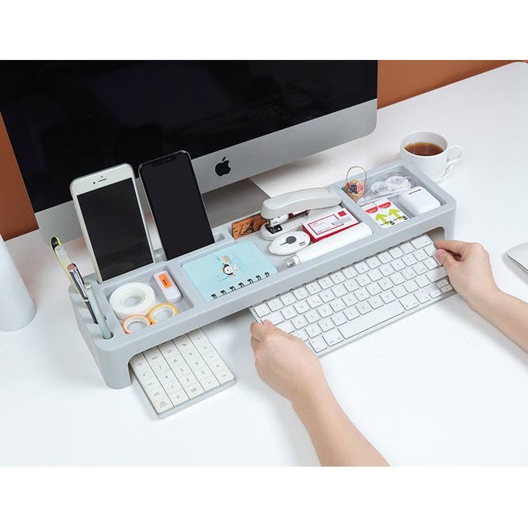 PCモニター前ラック キーボード収納 デスク整理 | PlusNao | 詳細画像6 