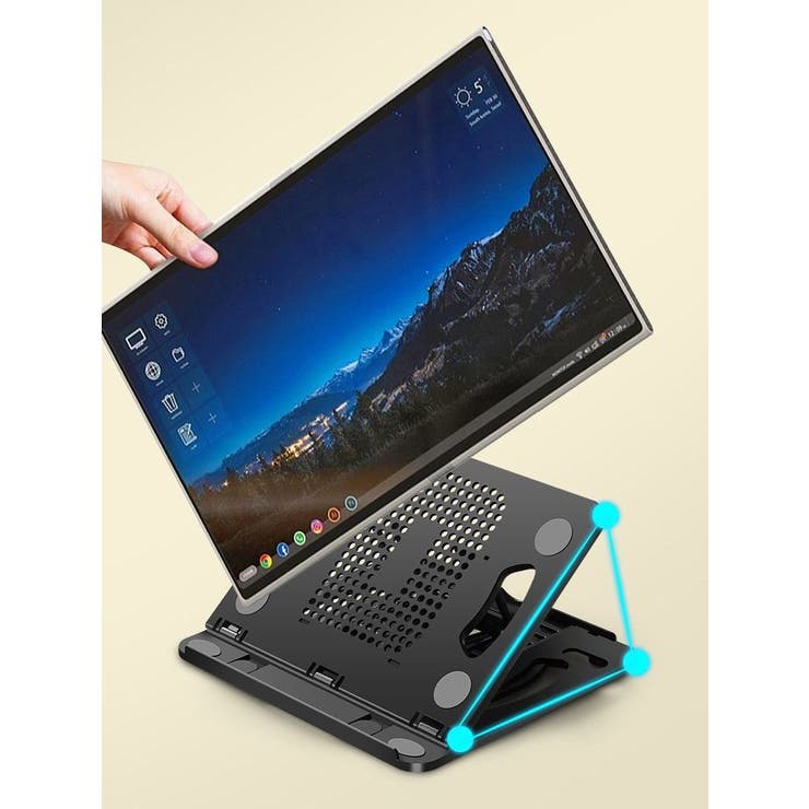 ノートパソコンスタンド ノートPC台 折りたたみ | PlusNao | 詳細画像2 