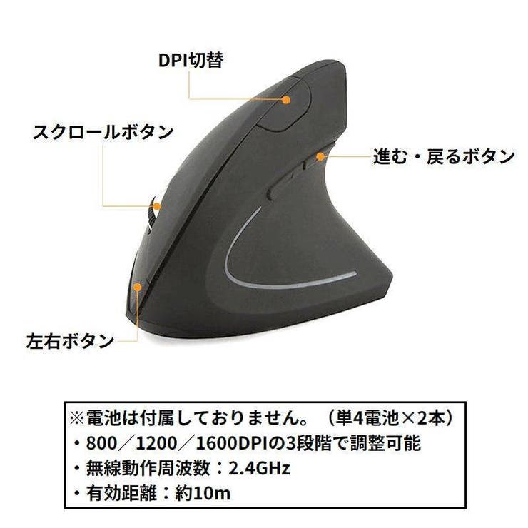 ワイヤレスマウス エルゴノミック エルゴノミクス | PlusNao | 詳細画像7 