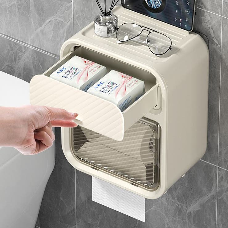 トイレットペーパーホルダー ティッシュ ボックス | PlusNao | 詳細画像3 
