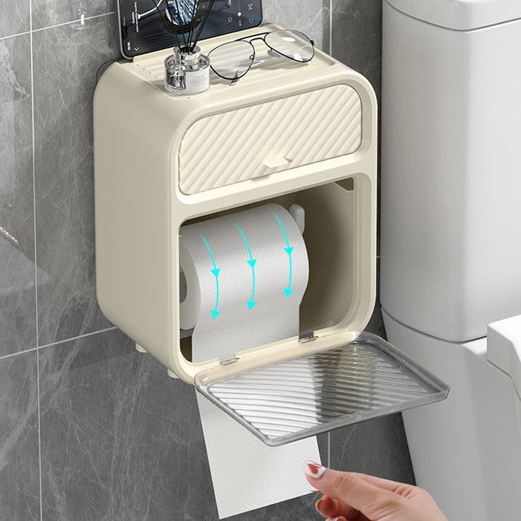 トイレットペーパーホルダー ティッシュ ボックス | PlusNao | 詳細画像5 