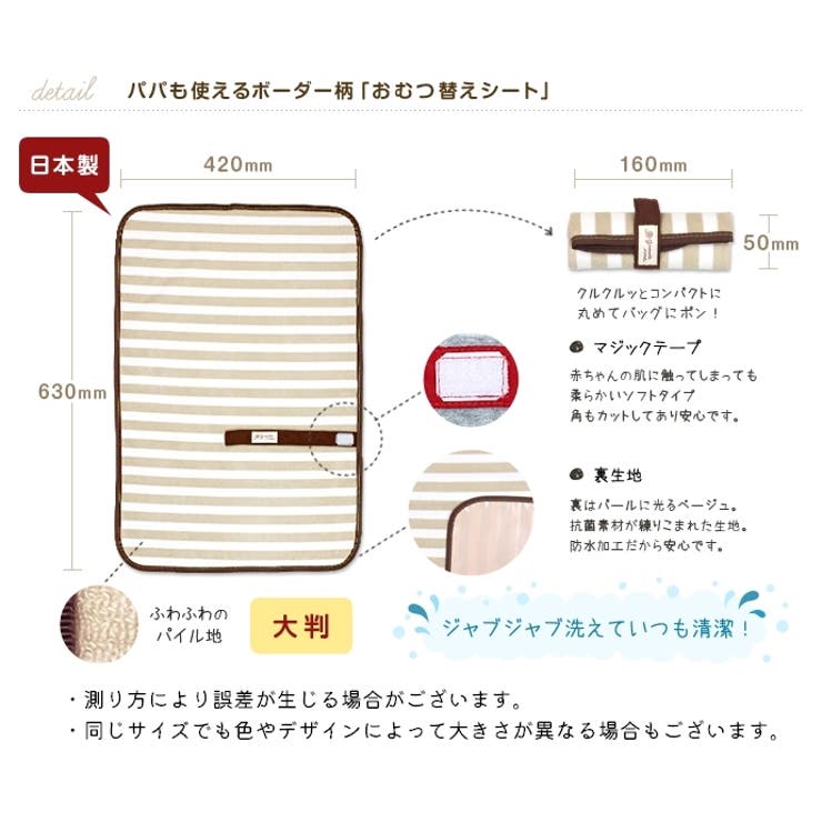 おむつ替えシート おむつ替えマット 日本製 | PlusNao | 詳細画像3 