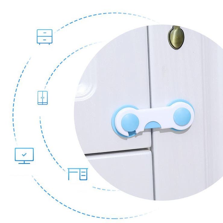 ドアストッパー チャイルドロック 同色6個セット | PlusNao | 詳細画像10 