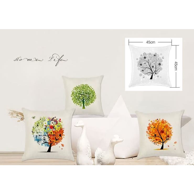 クッションカバー インテリア 正方形[品番：FQ000118815]｜PlusNao