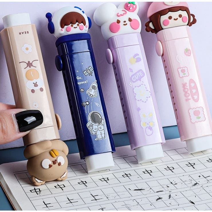 スティック型消しゴム 替えゴム付き 猫 | PlusNao | 詳細画像3 