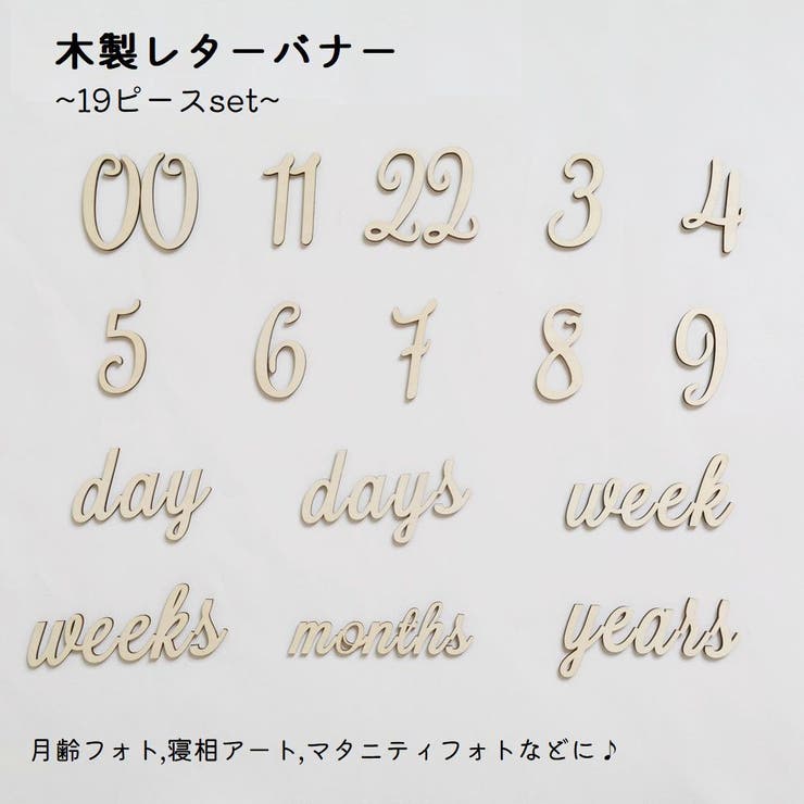 レターバナー 木製 アニバーサリー | PlusNao | 詳細画像1 