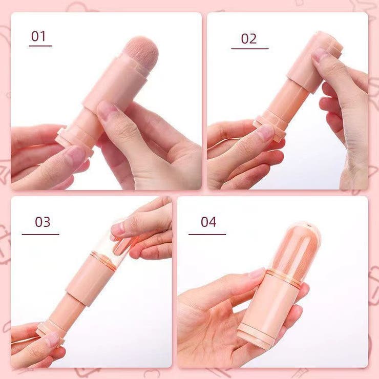 メイクブラシ 多機能4in1 化粧筆 | PlusNao | 詳細画像15 