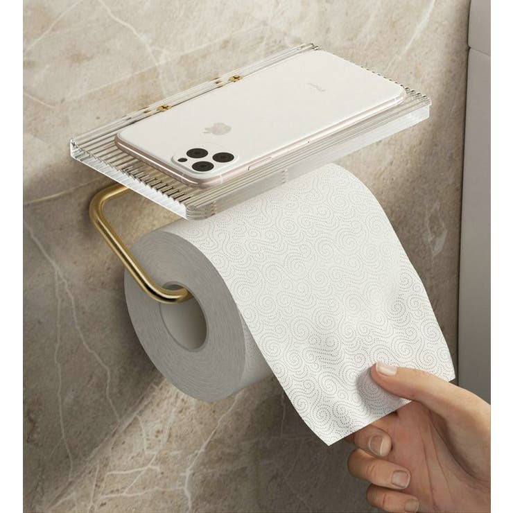 トイレットペーパーホルダー 小物置き 携帯置き | PlusNao | 詳細画像3 