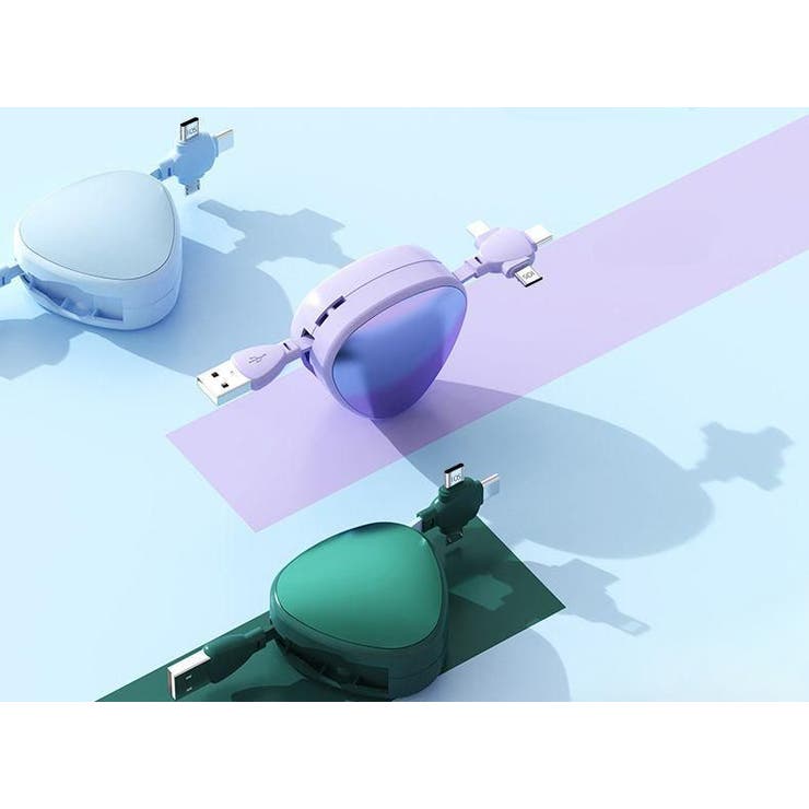 充電ケーブル 3in1 コードリール式 | PlusNao | 詳細画像9 