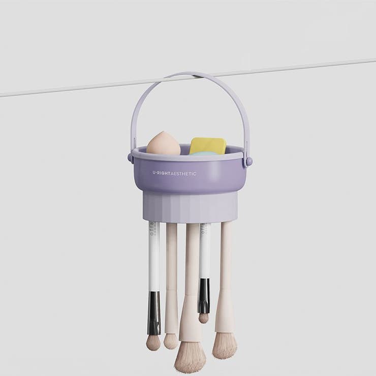 メイクブラシクリーナー メイク道具洗浄ケース ケアグッズ | PlusNao | 詳細画像3 