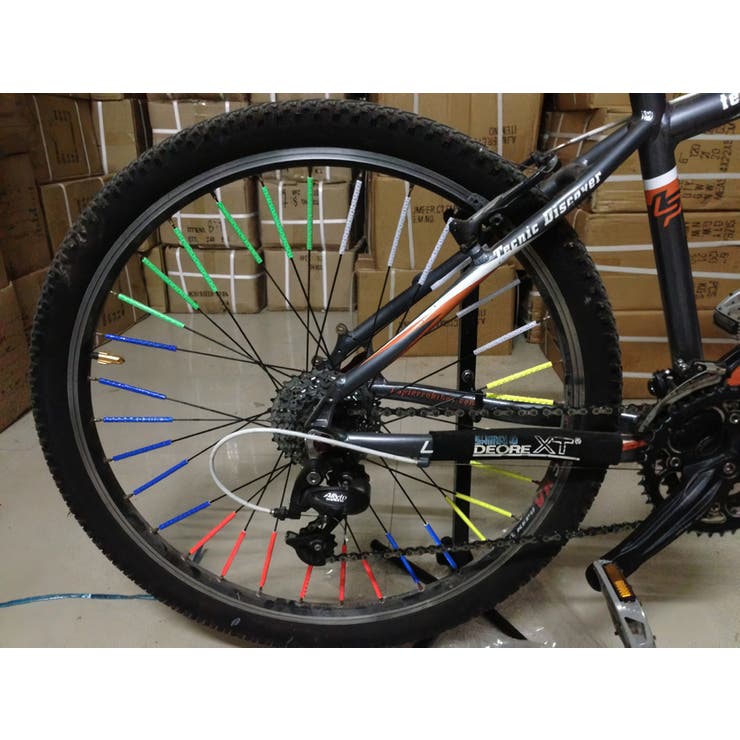 自転車スポーク用反射クリップ 自転車スポーク用反射チューブ 12本セット | PlusNao | 詳細画像3 