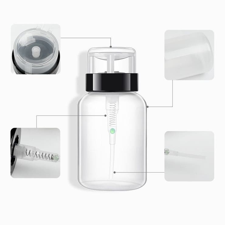 ネイルディスペンサー ロック式ディスペンサー 200ml | PlusNao | 詳細画像3 