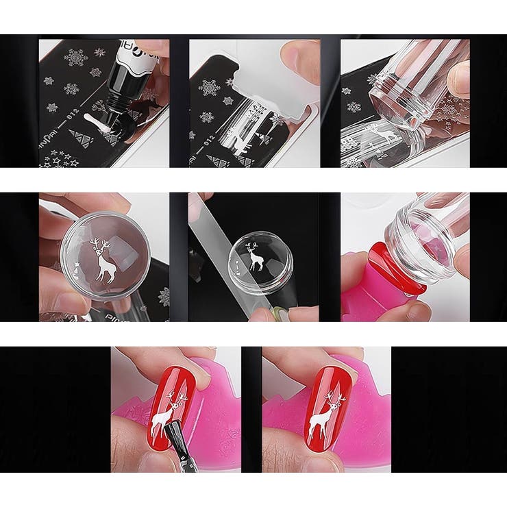 ネイルスタンプ シリコンスタンプ スクレーパー付き | PlusNao | 詳細画像2 