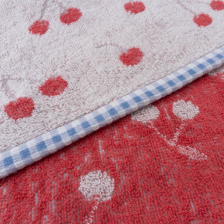 【チェリーチェック】 フェイスタオル 2枚セット | PlusNao | 詳細画像6 