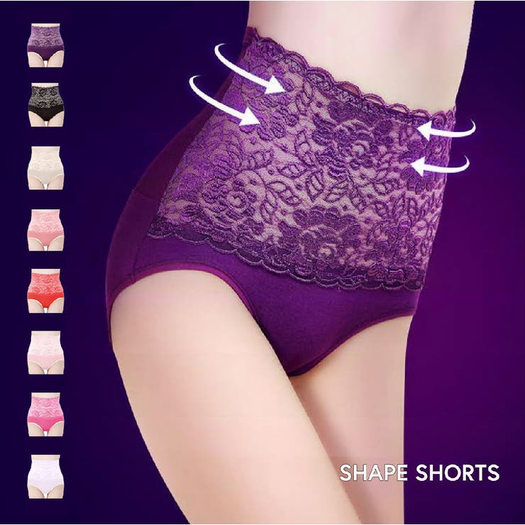レース切替ハイウエストショーツ 骨盤シェイプ 品番 Fq Plusnao プラスナオ のレディースファッション通販 Shoplist ショップリスト