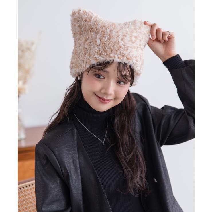 猫耳ファーニット/CAT EAR FUR KNIT | FADEN | 詳細画像1 