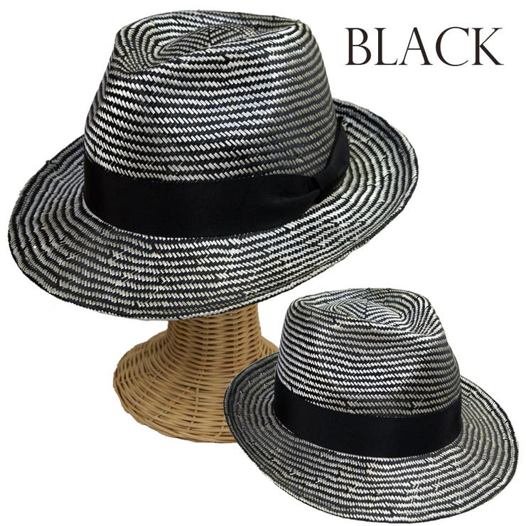ボーダー編み中折れ ハット 天然草  春夏 紫外線対策 | FADEN | 詳細画像2 