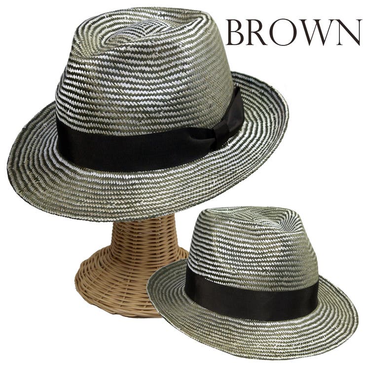 ボーダー編み中折れ ハット 天然草  春夏 紫外線対策 | FADEN | 詳細画像3 