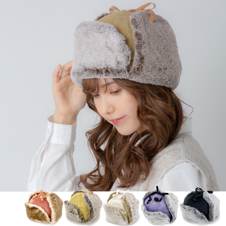 コーディロイ ミックスファー フライトキャップ | FADEN | 詳細画像1 