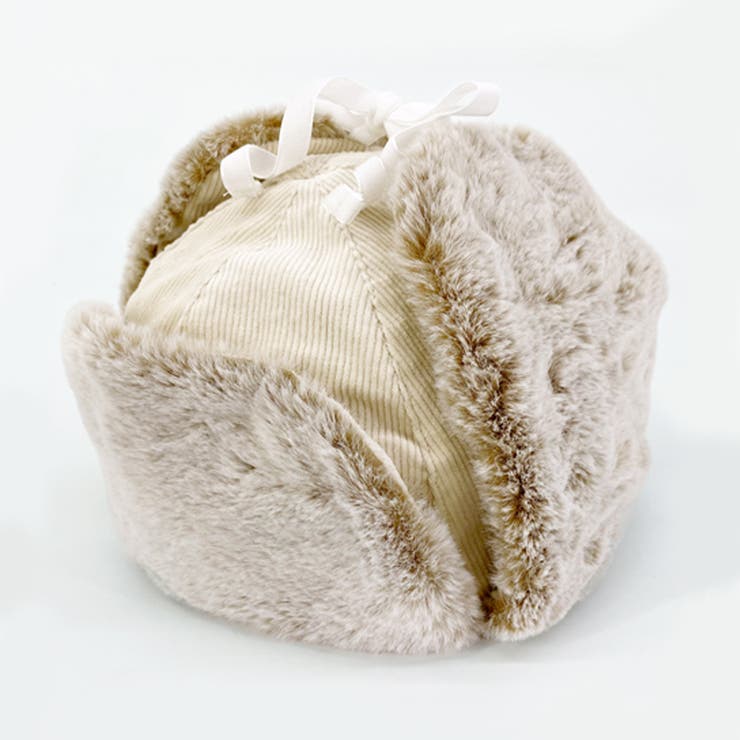 アイボリー | コーディロイ ミックスファー フライトキャップ | FADEN