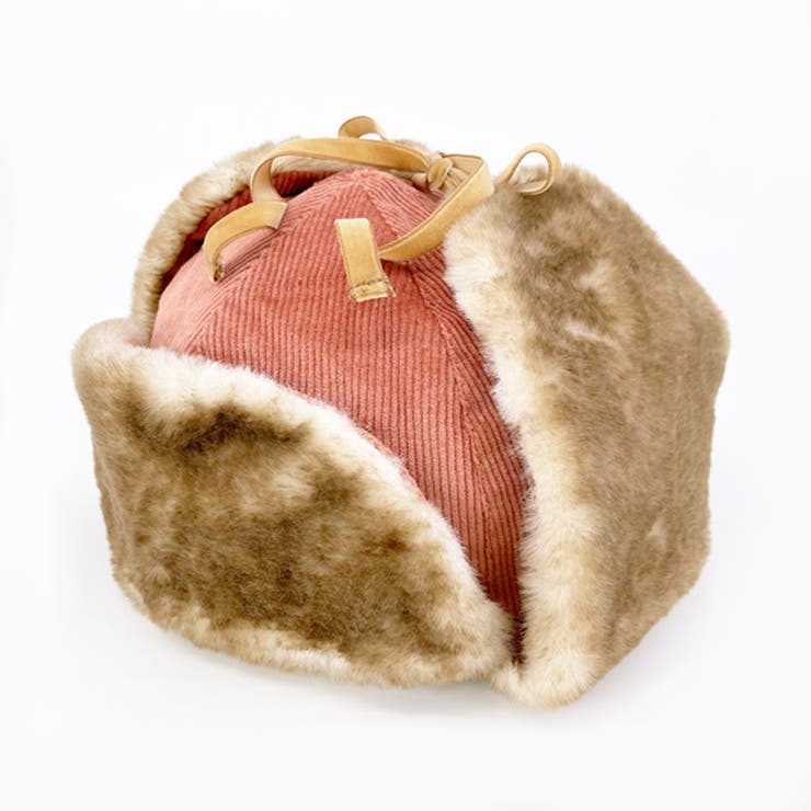 ピンク | コーディロイ ミックスファー フライトキャップ | FADEN