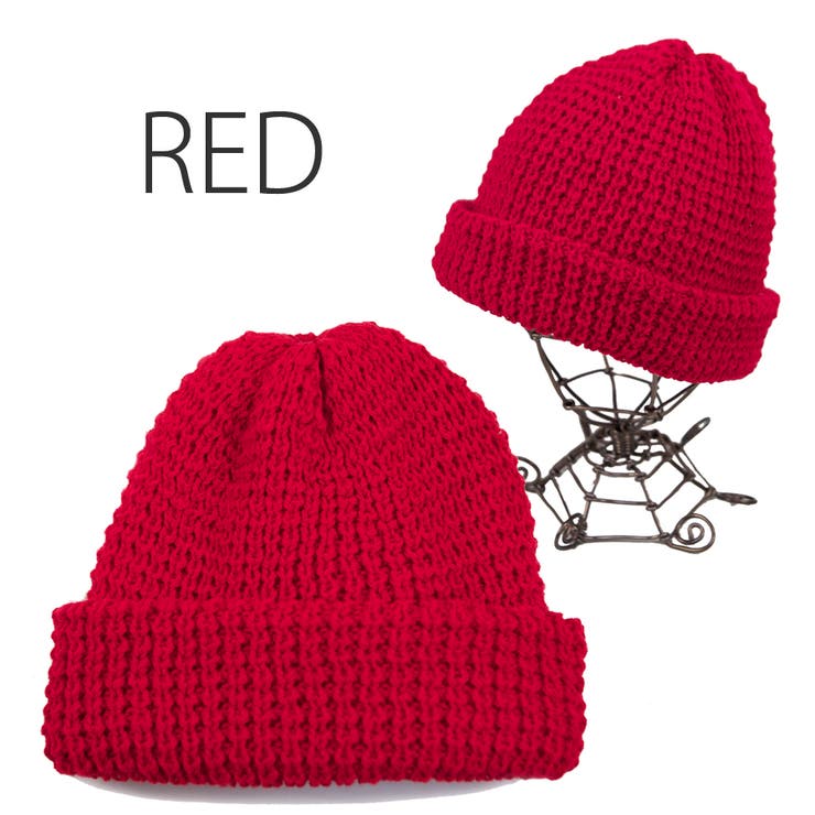 レッド | ベーシックニットキャップ 秋冬 男女兼用 | FADEN