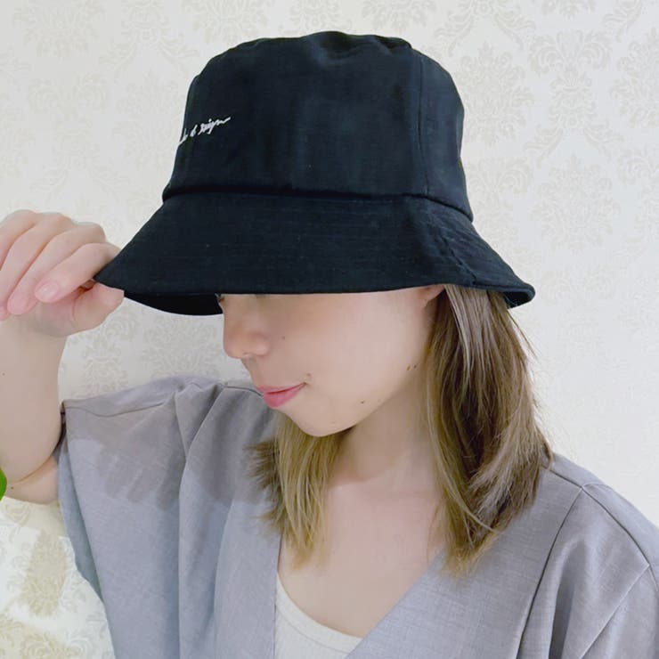 polcadot 刺繍ロゴコットンバケットハット | FADEN | 詳細画像10 