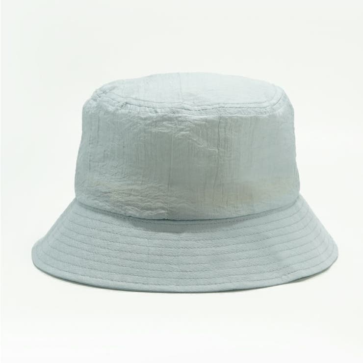 ブルー | シアーしわ加工バケットハット | FADEN