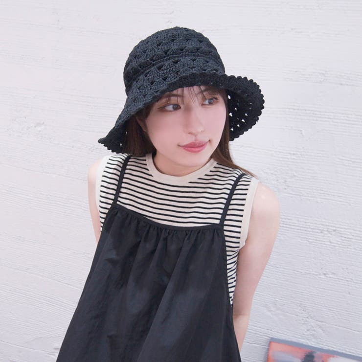 Forest Capelin / ボーダー編み キャペリン | FADEN | 詳細画像1 